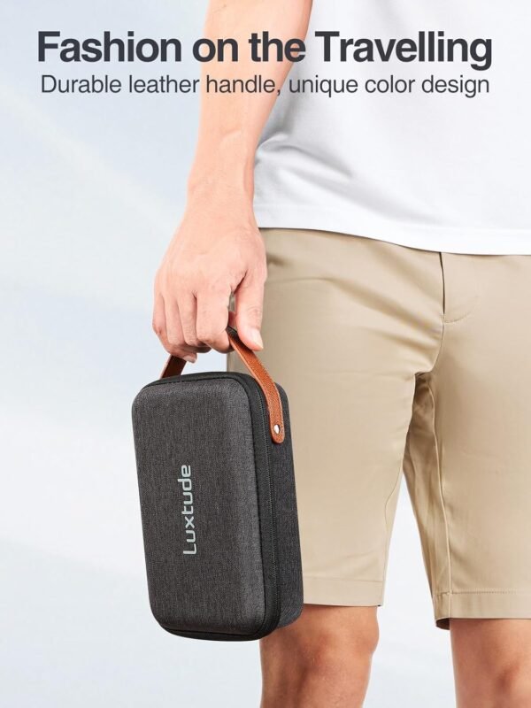 Luxtude Organizer elettronico da viaggio, piccolo organizer tecnologico, custodia rigida per caricabatterie, borsa tecnologica da viaggio, borsa elettronica portatile, accessori da viaggio per - Image 6