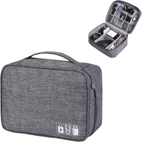 Organizer Cavi, Borsa Accessori Elettronici, Borsa Organizer per Cavi Elettrici, Organizzatore Multifunzione per Fotocamera Disco Rigido Caricatore, Elettronica Viaggio Custodia Organizzatore(grigio)