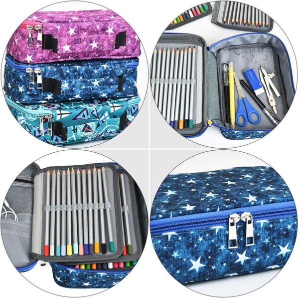Operitacx 1 Pc Astuccio Con Cerniera Pochette Trucchi Ufficio Lega Maneggiare Spazzola - Image 8