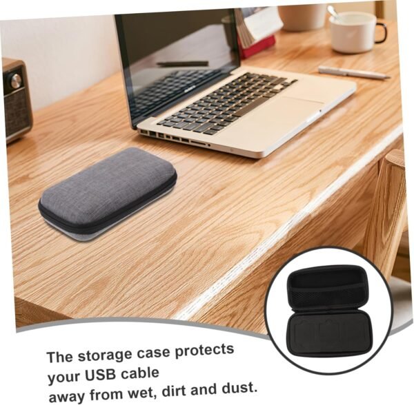 HOMSFOU Custodia Per Microfono Usb Elettronico Accessori Elettronica Cavo Attrezzo Organizzatore Tecnologico Filtro Gadget Borsa Tecnologia Banca Pop Veloce In Piedi Cablato Grey Eva - Image 3