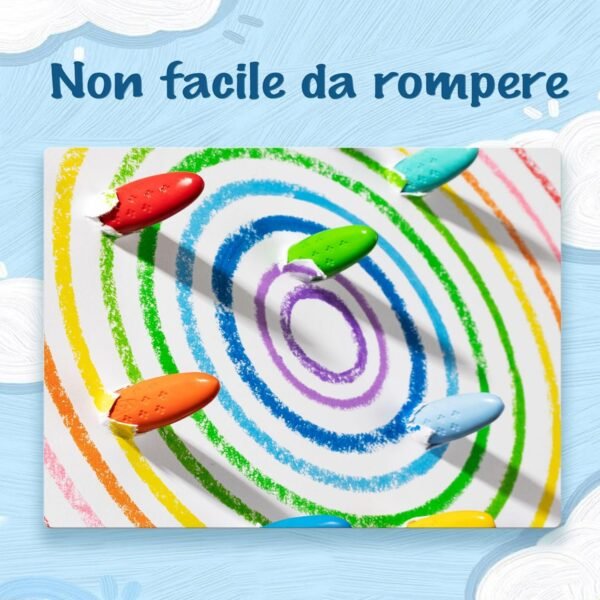 YPLUS Pastelli Arachidi per Bambini: 24 Pastelli Non Tossici, Facili da Tenere, Lavabili e Sicuri. Forniture Artistiche per Colorare ideali per i più Piccoli - Image 4