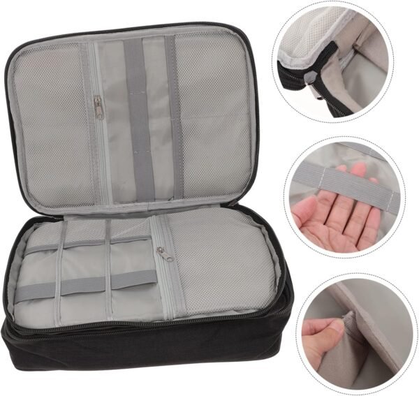 TINEASUR Borsa Organizzatore Elettronico Da Viaggio Impermeabile Contenitore Per Accessori Elettronici Supporto Per Cavi USB e Gadget Design a Tre Strati - Image 6