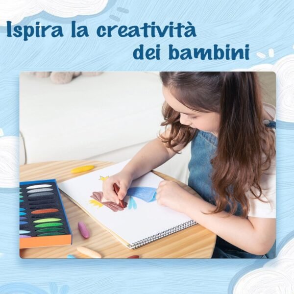 YPLUS Pastelli Arachidi per Bambini: 24 Pastelli Non Tossici, Facili da Tenere, Lavabili e Sicuri. Forniture Artistiche per Colorare ideali per i più Piccoli - Image 6