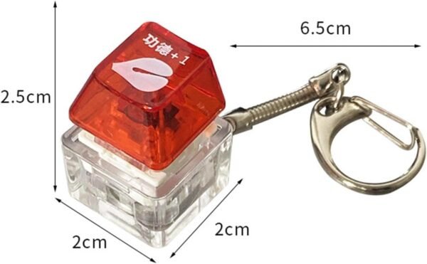 Folpus 3X Portachiavi con Tastiera Meccanica Interruttori Luminosi Portachiavi per Adulti Borsa Portachiavi Accumulatore Portachiavi novità Giocattoli - Image 4