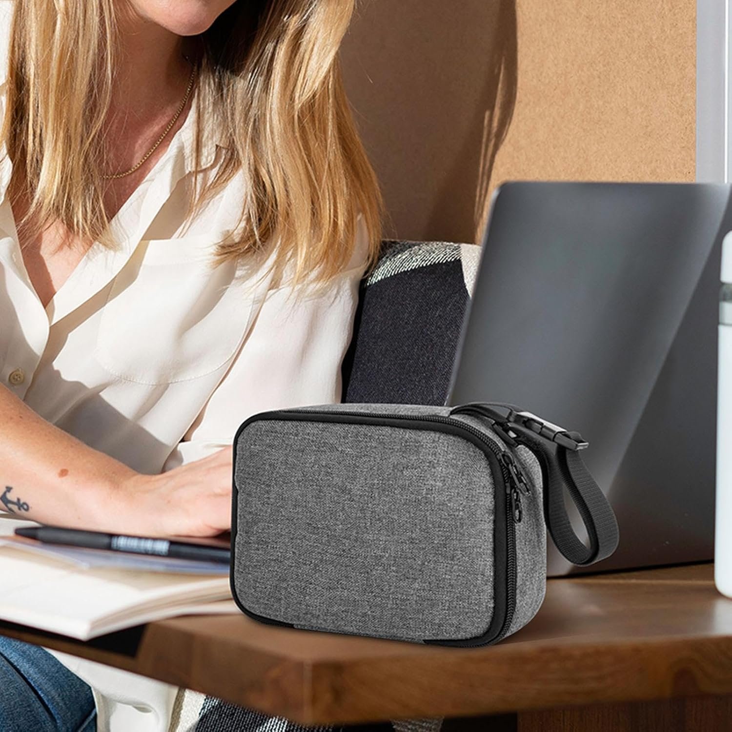 Borsa compatta per gadget da viaggio, scatola organizer per caricabatterie USB, piccola custodia per dispositivi elettronici, custodia per digitali, custodia per organizer tecnologico - Image 5