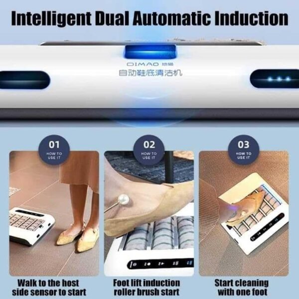 Macchina per la pulizia delle suole completamente automatica – Lucidatrice ricaricabile per casa e ufficio, 260 giri/min senz'acqua per scarpe, tecnologia a induzione automatica - Image 4