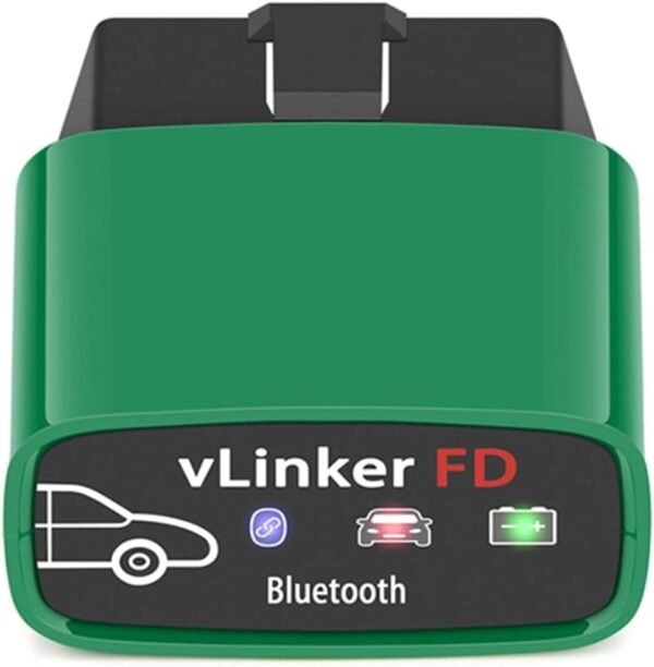 VGATE OBDII Bluetooth, Vlinker FD Scanner OBD OBD2 STRUMENTO Diagnostico Controllare la luce del motore per Android E Windows (Bluetooth 3.0)