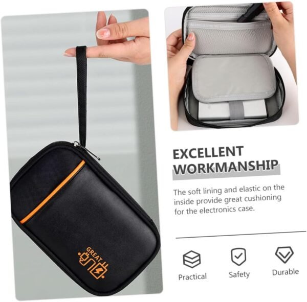 Hemobllo Borsa Portaoggetti Multifunzione Da 3 Pezzi Accessori Elettronici Borsa Portaoggetti Per Cavo Dati Accessori Valigia Borsa Per Imballaggio Cavo Digitale Gadget Ad Alta Tecnologia - Image 4