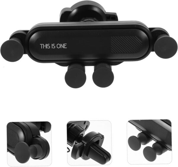 JECOMPRIS Supporto per Telefono Cellulare a Scatto Supporto per Telefono per Auto Supporto per Telefono per Auto Telescopico Invisibile Nero - Image 8