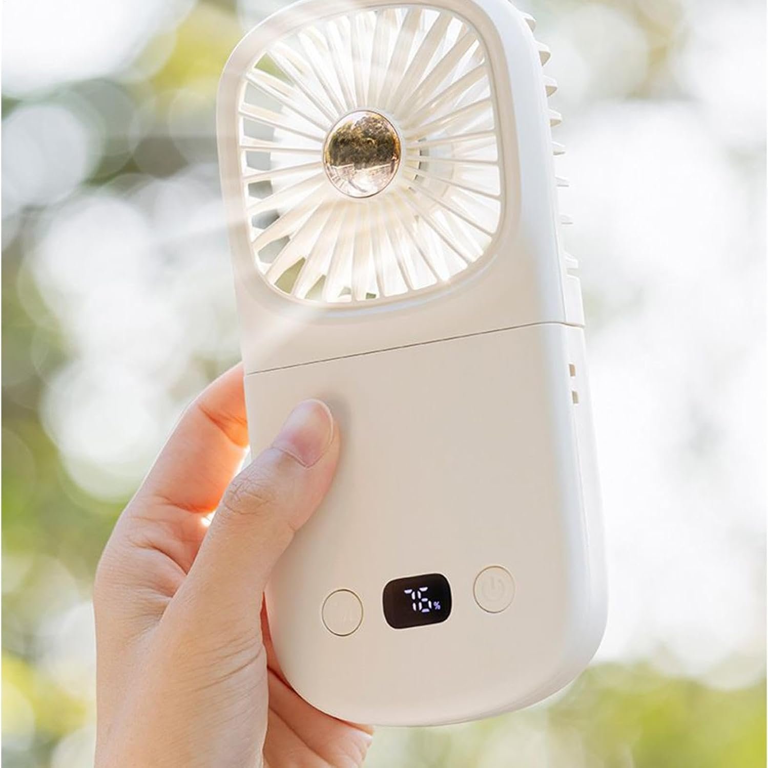Fan Di Viaggio Pieghevole - Ventola Portatile Portatile, Fan Personale | Ventola A Batteria A Batteria A Batteria Di Lunga Durata Con Display Digitale, Gadget Raffreddato, Soffiatore Di Raffreddamento - Image 3