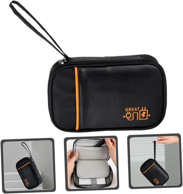 Hemobllo Borsa Portaoggetti Multifunzione Da 3 Pezzi Accessori Elettronici Borsa Portaoggetti Per Cavo Dati Accessori Valigia Borsa Per Imballaggio Cavo Digitale Gadget Ad Alta Tecnologia - Image 6