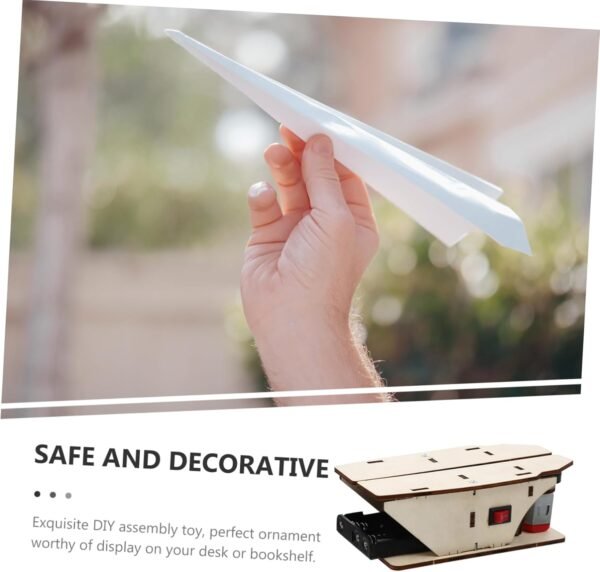 BESTonZON 1 Set Lanciatore Di Carta Per Aeroplani Aereo Agitarsi Gadget Kit Artigianali Costruzione Edificio Scientifico Giocattolo Per Aerei Alianti Volanti Di Legno - Image 7