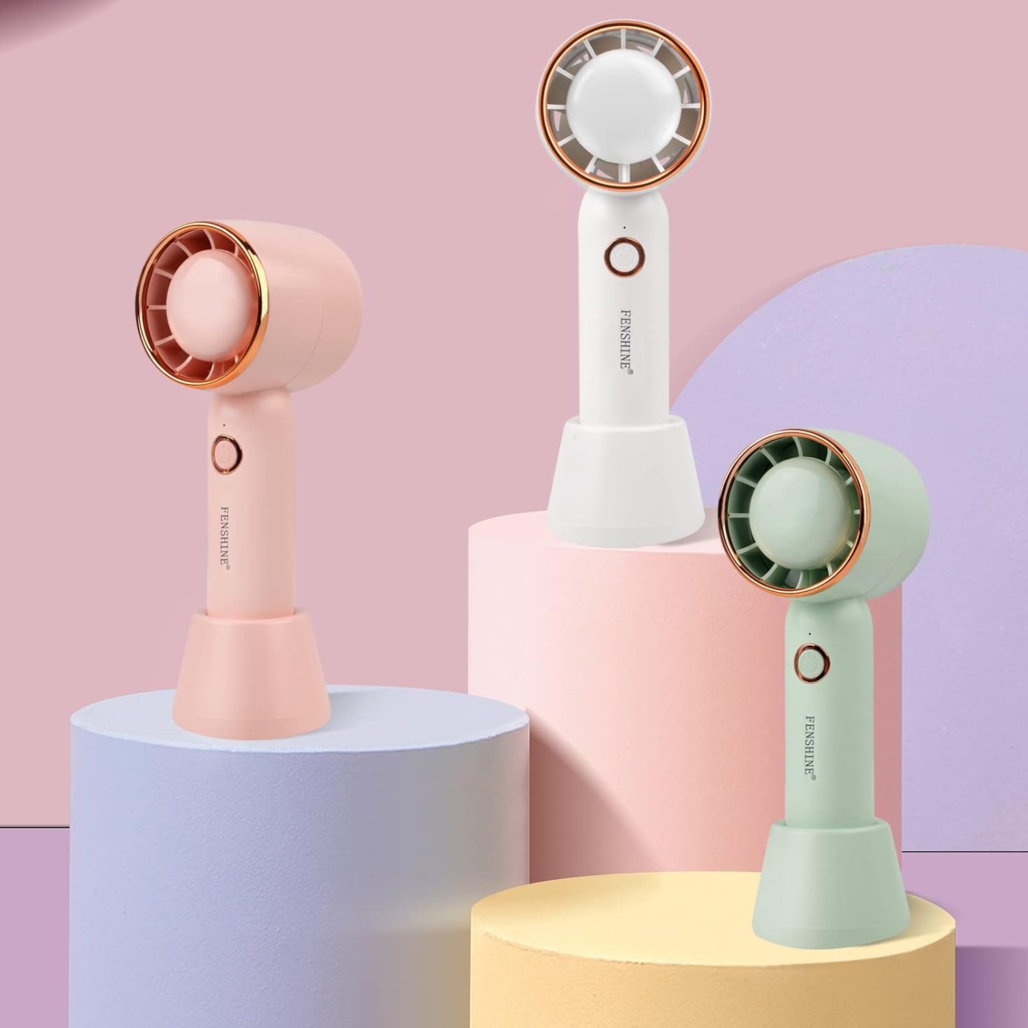 Fenshine Mini ventilatore portatile, ricaricabile tramite USB, silenzioso, per extension ciglia - Image 7