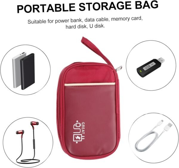 Hoement Borsa Per Accessori Da Viaggio Custodia Portatile Per Organizzatore Di Cavi Organizer Per Elettronica Custodia Per Elettronica Borsa Per Elettronica Custodia Per Caricabatterie - Image 2