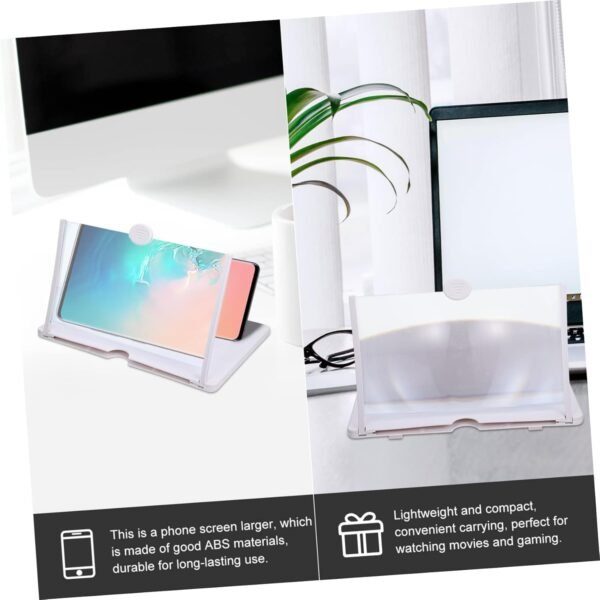 Mikikit Lente D'ingrandimento Dello Schermo Caricatore Portatile Usb Amplificatore Schermo Per Cellulare Fantastici Gadget Guidato Camera Supporto Per Telefono Da Auto Abs Bianca - Image 6