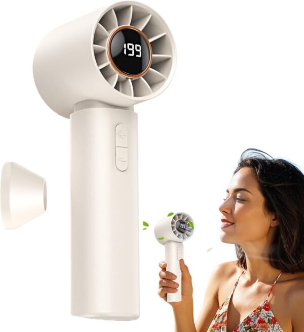 Fan portatile, ventilatore a mano - Travel porta portatile personale con Air Turbo Tech | Potente batteria a batteria, tipo C ricaricabile, motore ad alta velocità, per ragazze, donne, bambini - Image 8