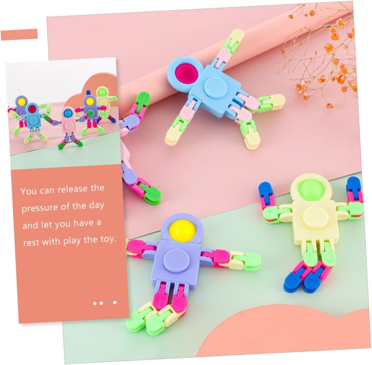 FOYTOKI 12 Pezzi a punta di dita giocattolo puzzle giocattoli giroscopio giocattolo antistress per la punta delle dita giocattolo dell'intelligenza giocattoli per bambini plastica - Image 9