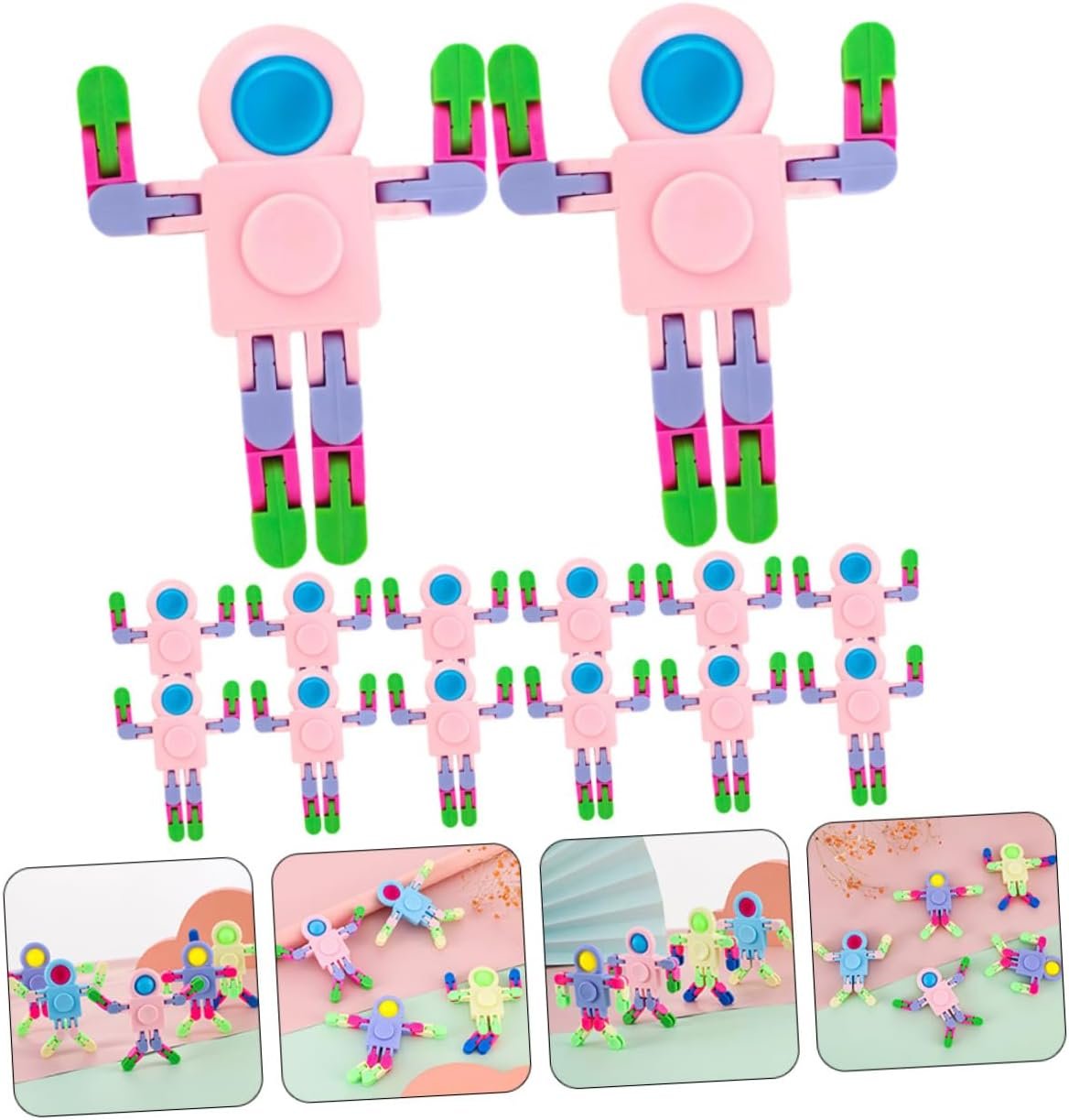 FOYTOKI 12 Pezzi a punta di dita giocattolo puzzle giocattoli giroscopio giocattolo antistress per la punta delle dita giocattolo dell'intelligenza giocattoli per bambini plastica - Image 3