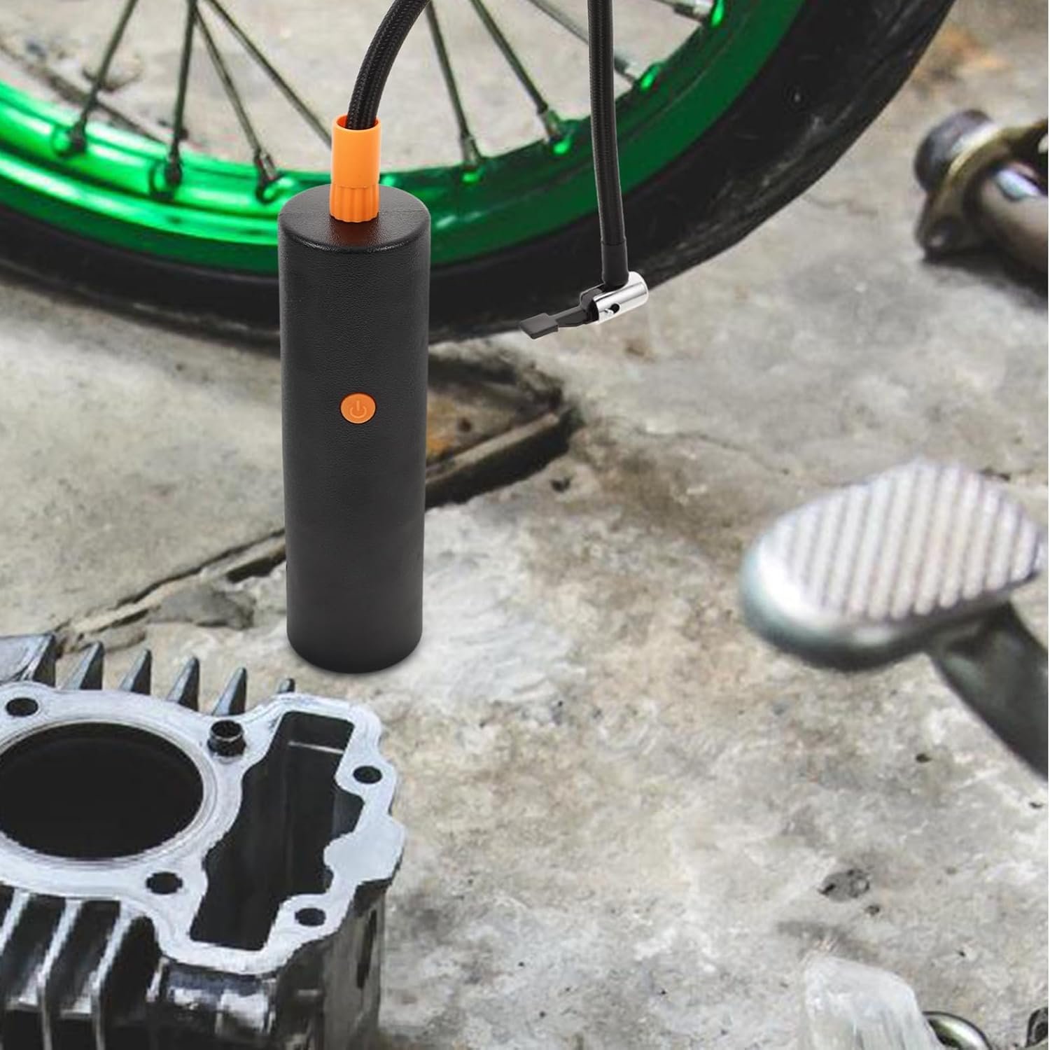 JECOMPRIS 2 Pz Gonfiatore Pompa Portatile Gonfiabile PRO Elettrico Misura Compressore Film Fodere Pompa per Bicicletta Antipasto Gadget Deodorante con Auto Inflazione unità Black Addominali - Image 3