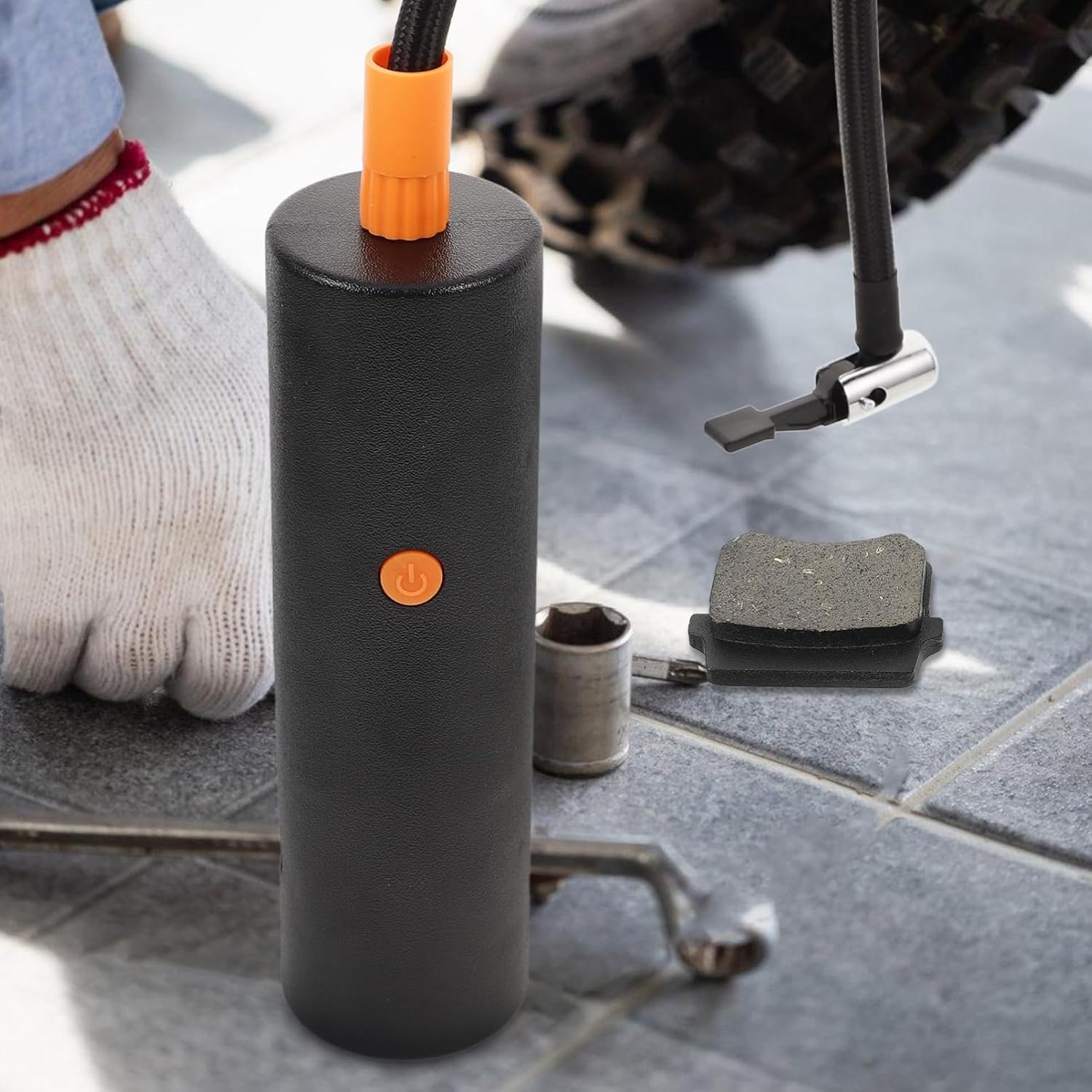 JECOMPRIS 2 Pz Gonfiatore Pompa Portatile Gonfiabile PRO Elettrico Misura Compressore Film Fodere Pompa per Bicicletta Antipasto Gadget Deodorante con Auto Inflazione unità Black Addominali - Image 7