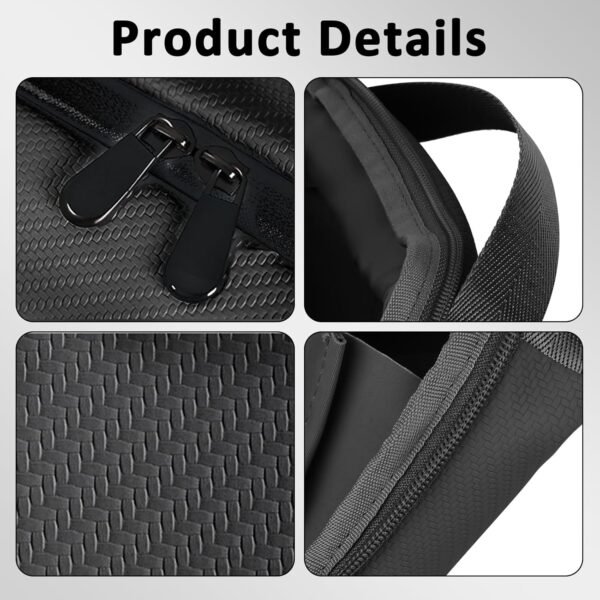 XTDMJ Borsa organizer per cavi aperta a 180°, organizer da viaggio per elettronica, accessori da viaggio, gadget, organizer per gadget, custodia tecnologica con manico, Nero , moderno - Image 4