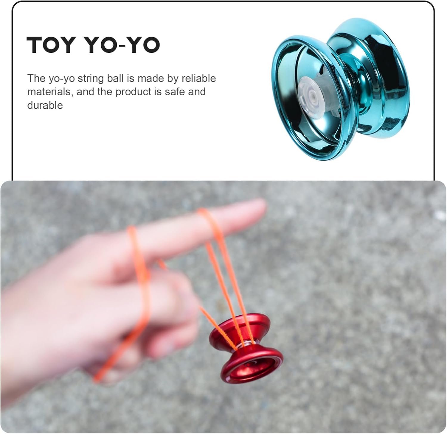 JOINPAYA Palla Reattiva in Lega Yoyo Palla Yoyo in con Corde per Principianti Bambini Adulti Giocatori Tecnologia di Ritorno Automatico Palla - Image 9