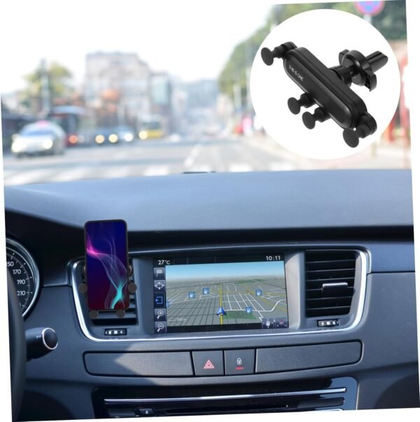 JECOMPRIS Supporto per Telefono Cellulare a Scatto Supporto per Telefono per Auto Supporto per Telefono per Auto Telescopico Invisibile Nero - Image 4