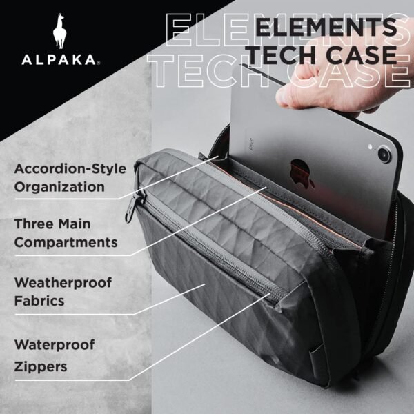 ALPAKA Elements Tech Case Travel Organizer Pouch per elettronica, cavi, telefono cellulare | Tech Pouch per accessori elettronici - Image 2