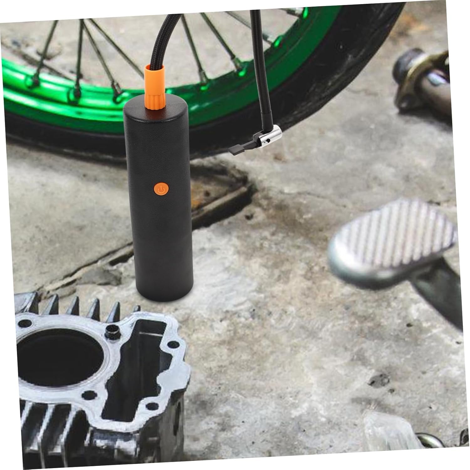 BUGUUYO Gonfiatore Compressore Aerografo Accessori per Auto Aria Pompa Gadget Elettrico Bidone Gonfiabile unità Ricaricabile PRO Inflazione Automatico Ciclo Fodere con Black Addominali - Image 5