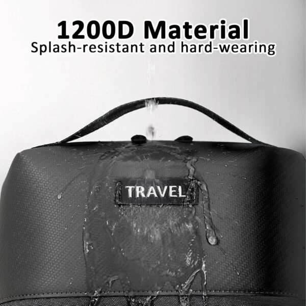 XTDMJ Borsa organizer per cavi aperta a 180°, organizer da viaggio per elettronica, accessori da viaggio, gadget, organizer per gadget, custodia tecnologica con manico, Nero , moderno - Image 6