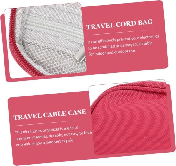 Hoement Borsa Per Accessori Da Viaggio Custodia Portatile Per Organizzatore Di Cavi Organizer Per Elettronica Custodia Per Elettronica Borsa Per Elettronica Custodia Per Caricabatterie - Image 5