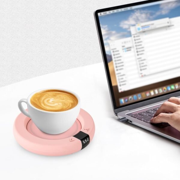 Scaldapazze, scalda tè elettrico USB con 2 livelli di calore per tè, caffè e latte e più di 10 W di potenza, indicatore LED per casa e ufficio, spegnimento automatico dopo 8 ore di cavo da 1 m - Image 7