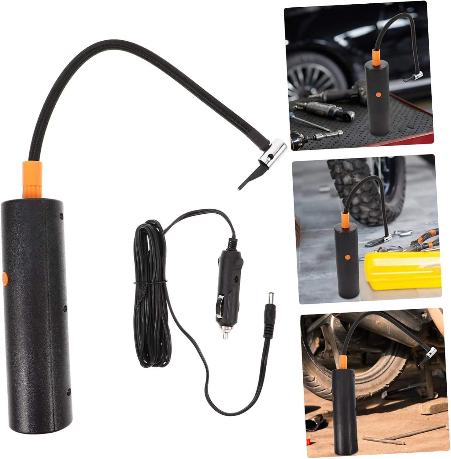 BUGUUYO Gonfiatore Compressore Aerografo Accessori per Auto Aria Pompa Gadget Elettrico Bidone Gonfiabile unità Ricaricabile PRO Inflazione Automatico Ciclo Fodere con Black Addominali - Image 8