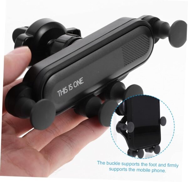 JECOMPRIS Supporto per Telefono Cellulare a Scatto Supporto per Telefono per Auto Supporto per Telefono per Auto Telescopico Invisibile Nero - Image 5