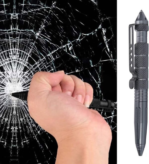 FLYAMAPIRIT Penna a sfera tattica autodifesa con 5 mine aggiuntive per scrivere, penna rompivetro come strumento di emergenza per campeggio all'aperto - Image 6