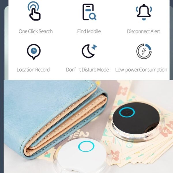 TOTMOX 4PCS Smart Bluetooth Tracker Key Finder, con controllo APP, fino a 20,1m compatibile iOS Android per chiavi, animali domestici, telefono, portafoglio, bagagli e altro ancora, nero - Image 2