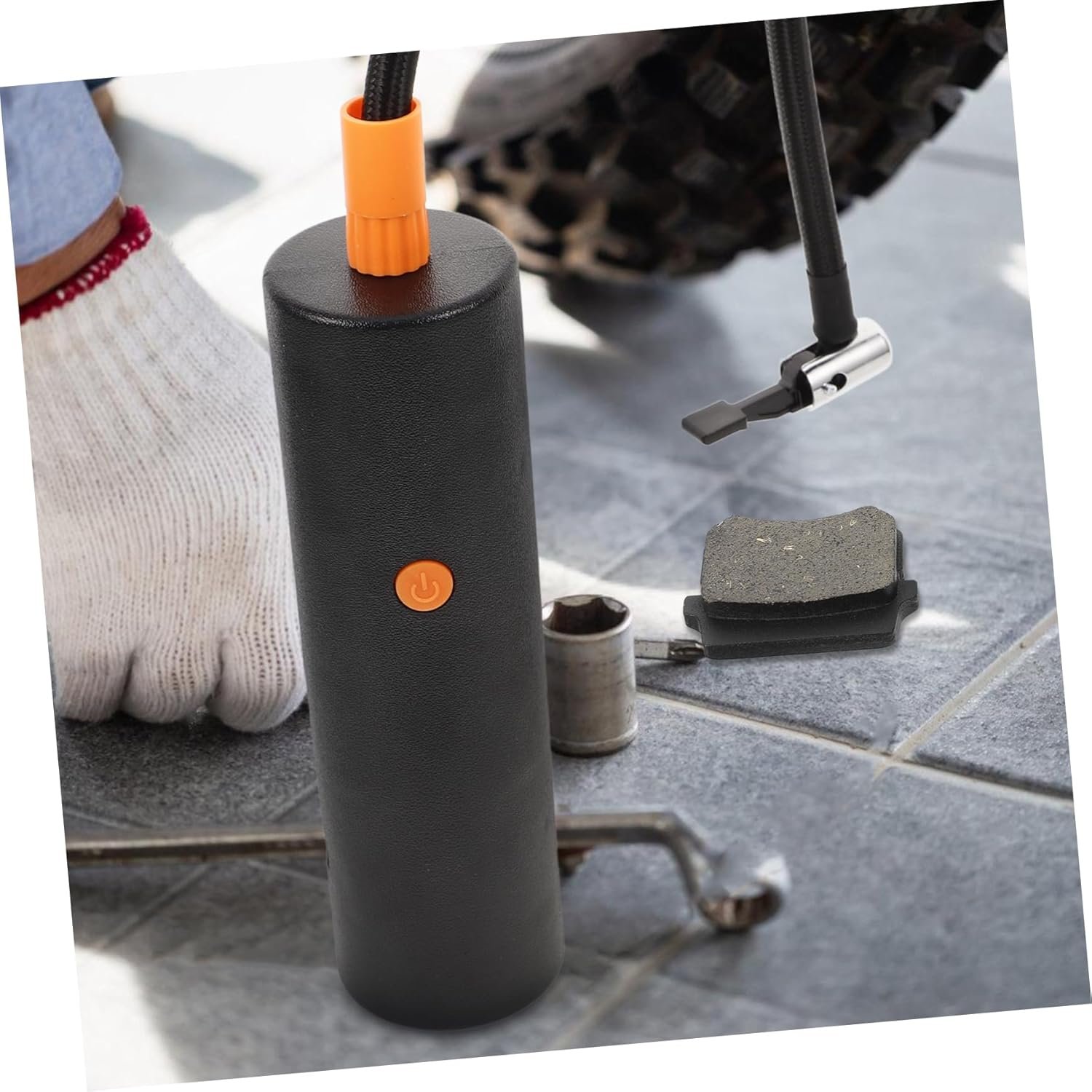 BUGUUYO Gonfiatore Compressore Aerografo Accessori per Auto Aria Pompa Gadget Elettrico Bidone Gonfiabile unità Ricaricabile PRO Inflazione Automatico Ciclo Fodere con Black Addominali - Image 6