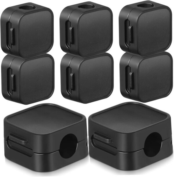Generico 8 Pezzi Avvolgibobina adesivo gadget per ufficio organizer per cavi per elettrodomestici accessori tecnologici fermacavi magnetici organizzatore del cavo dell'apparecchio portacavi