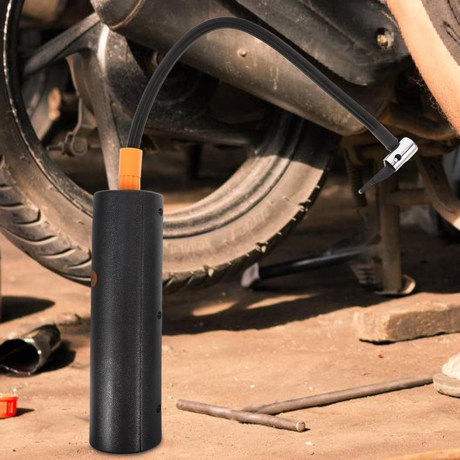 JECOMPRIS 2 Pz Gonfiatore Pompa Portatile Gonfiabile PRO Elettrico Misura Compressore Film Fodere Pompa per Bicicletta Antipasto Gadget Deodorante con Auto Inflazione unità Black Addominali - Image 8