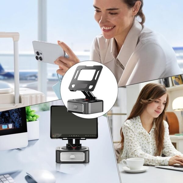 Supporto per telefono cellulare con altoparlante, supporto girevole e pieghevole per tablet, base antiscivolo, gadget tecnologici, supporto per cellulare, per casa, ufficio, uso esterno - Image 5