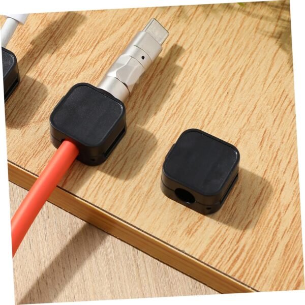 Generico 8 Pezzi Avvolgibobina adesivo gadget per ufficio organizer per cavi per elettrodomestici accessori tecnologici fermacavi magnetici organizzatore del cavo dell'apparecchio portacavi - Image 4
