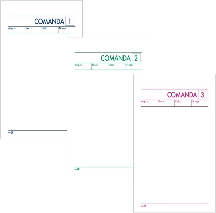 Bm – BeMore – Modello 512/3, 0100198 – Blocchetto Comanda Per Ristorante Triplice Copia – Carta Autoricalcante – Fogli 25+25+25 – Dimensioni 9,8Cm X 16,5Cm – Confezione Da 10 Pezzi - Image 4