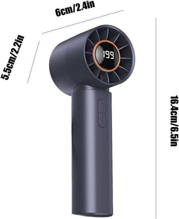 Generico Fan portatile, ventilatore a mano | Travel porta portatile personale con Turbo Tech,Adeguamento a più velocità per casa, attività all'aperto, campeggio, lavoro, spiaggia - Image 6