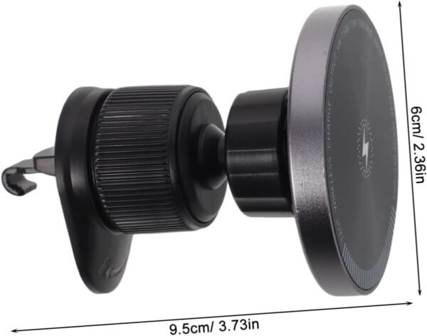 SECFOU caricabatteria per auto porta cellulare per auto decorazione borsa in feltro caricatore magnetico auto accessori auto smartphone supporto per telefono da auto Lega di alluminio - Image 2