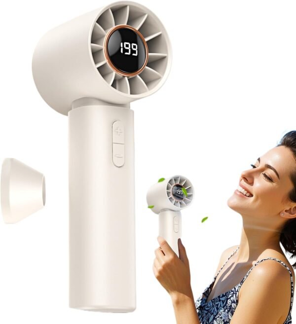 Fan di turbo senza lama, ventola personale portatile da viaggio con tecnologia turbo, regolazione a più velocità e batteria, 16,4x5,5x6 cm, facile da usare, portatile per ragazze, donne, bambini - Image 9