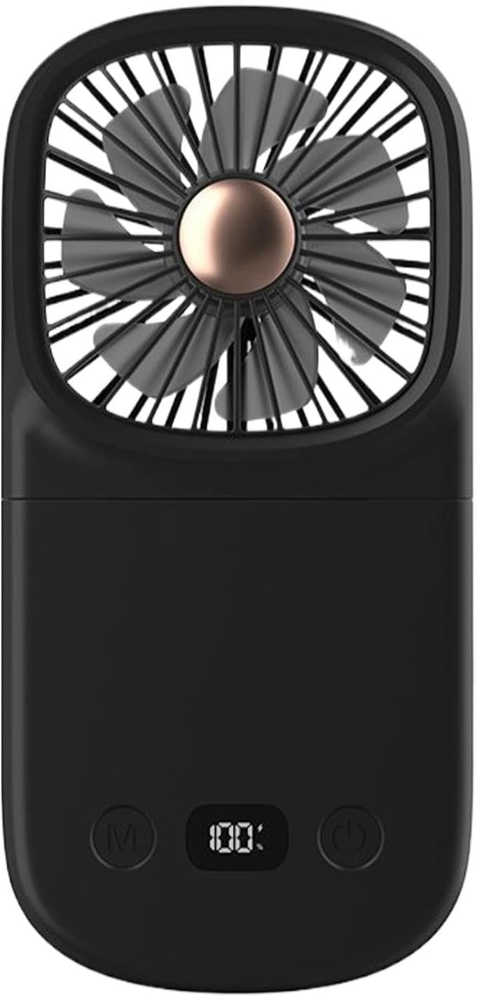 Ventilatore portatile portatile, ventilatore portatile portatile portatile | Ventilatore da scrivania pieghevole display digitale | Raffreddare il gadget, il ventilatore di raffreddamento per la - Image 7