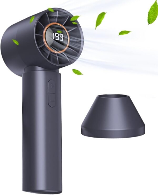 Generico ventilatore, ventilatore portatile - ventilatore personale con Turbo Tech - Motore ad alta velocità, display digitale, per campeggio a batteria per donne - Image 8