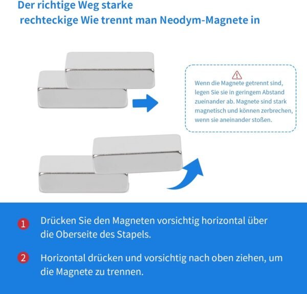OCEUMAOA 20 Pezzi 20x10x5mm Rettangolo Magneti al neodimio, Calamita Potente, Calamite Lavagna Magnetica, Frigoriferi, Magneti al neodimio, Uffici, Esperimenti Scientifici - Image 7