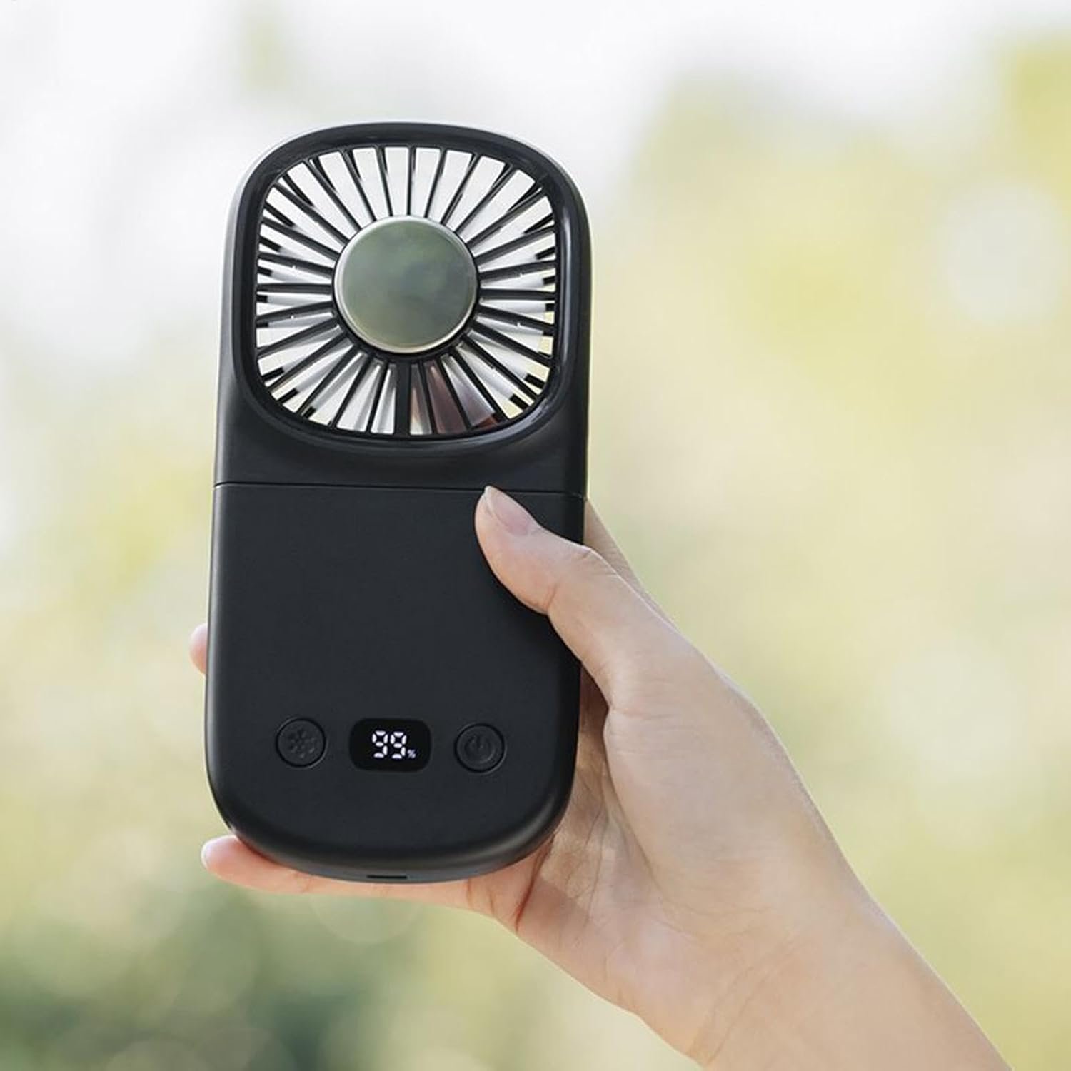 Ventilatore portatile portatile, ventilatore portatile portatile portatile | Ventilatore da scrivania pieghevole display digitale | Raffreddare il gadget, il ventilatore di raffreddamento per la - Image 3