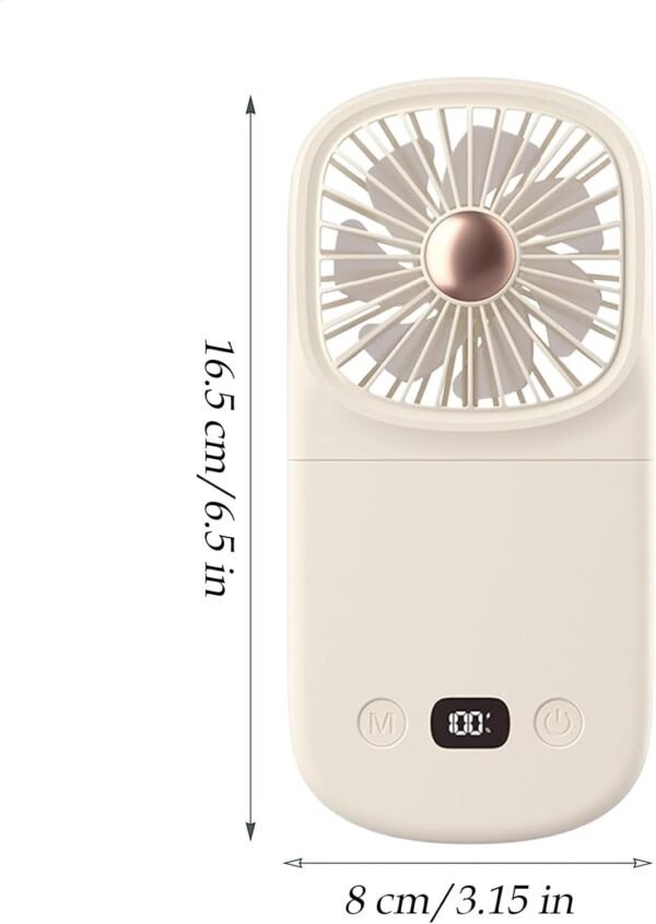 Generico Fan personale portatile, fan di viaggio personale | Pieging Small Desk Fan con display digitale | Raffreddare il gadget, soffiatore di raffreddamento per esterno interno, caldo - Image 5